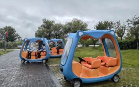 洋氣！漢中濕地公園引入20輛“哈啰智能景區(qū)雙排車”縮略圖